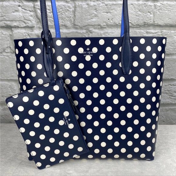 Bright Stripes and Polka Dots Ready to Ship Weekend BagSatchelLarge PurseInsulated Bag Large Reversible Quilted Tote